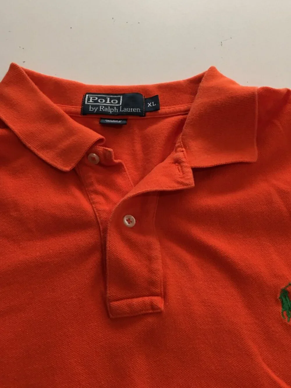 Polo Ralph Lauren Mens XL Polo Shirt Orange Short Sleeve Preppy